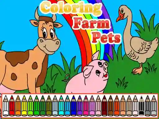 Mäng Coloring Farm Pets Internetis