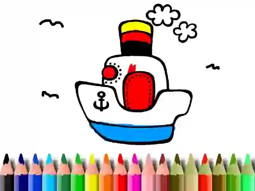 Mäng Back to School: Boat Coloring Internetis