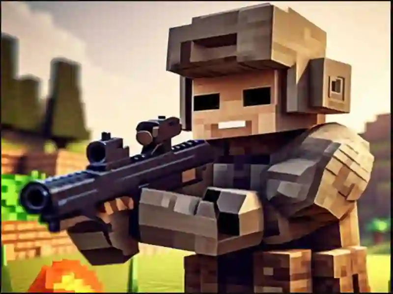 Mäng Pixel Village Battle 3D.io Internetis