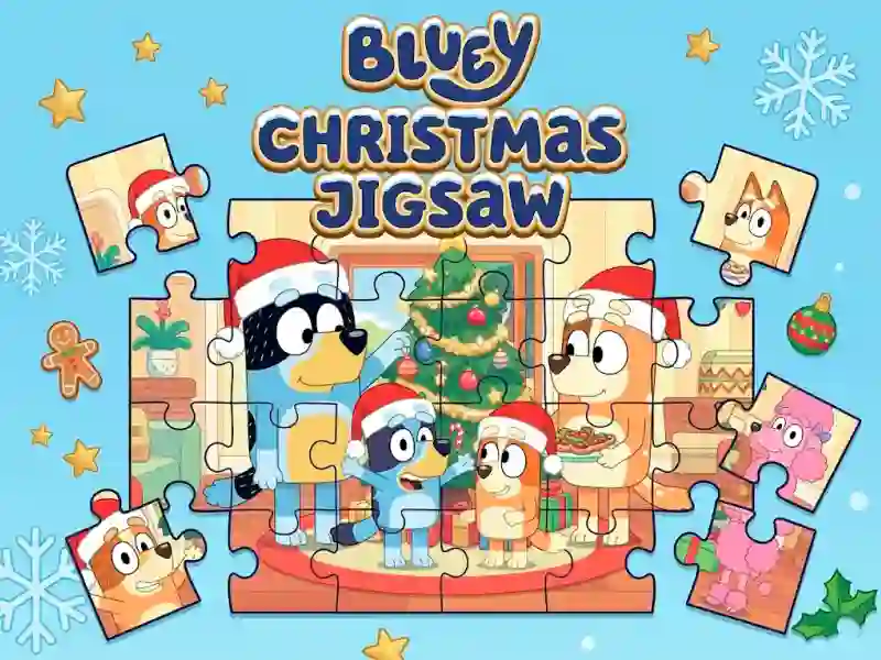 Mäng Bluey Christmas Jigsaw Internetis