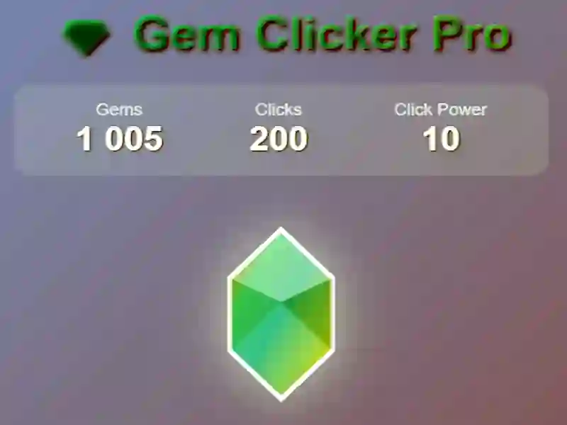 Mäng Gem clicker pro Internetis