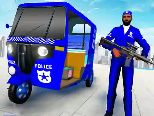 Mäng Police Auto Rickshaw Taxi Internetis