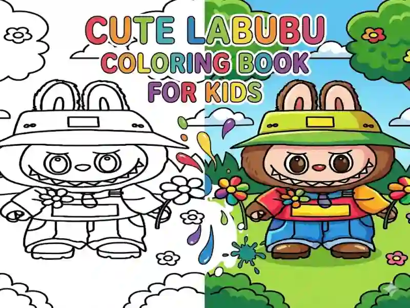 Mäng Cute Labubu Coloring Book for Kids Internetis