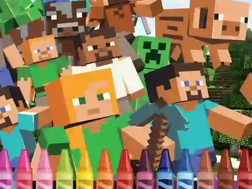 Mäng 4GameGround Minecraft Coloring Internetis
