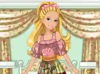 Mäng Barbie's Patchwork Peasant Dress Internetis