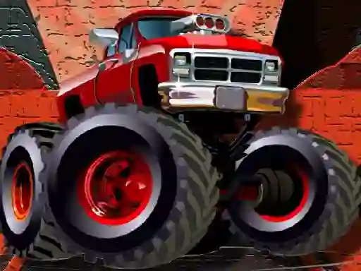 Mäng Crazy Monster Trucks Puzzle Internetis