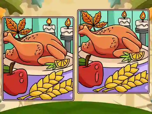 Mäng Thanksgiving Spot The Differences Internetis