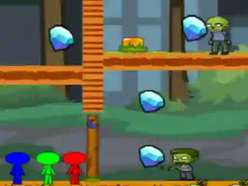 Mäng StickMan Bros Vs Zombies Internetis