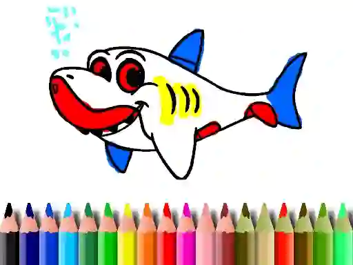 Mäng Back To School: Shark Coloring Book Internetis