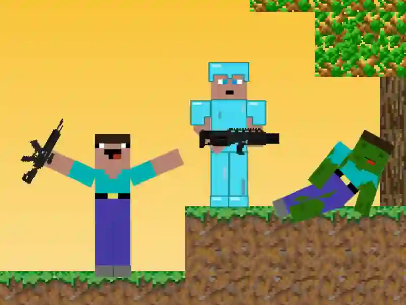 Mäng Noob vs Pro: Zombie Apocalypse Internetis