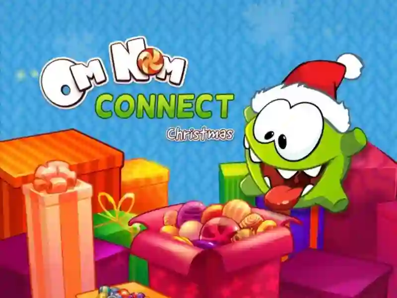 Mäng Om Nom Connect Christmas Internetis