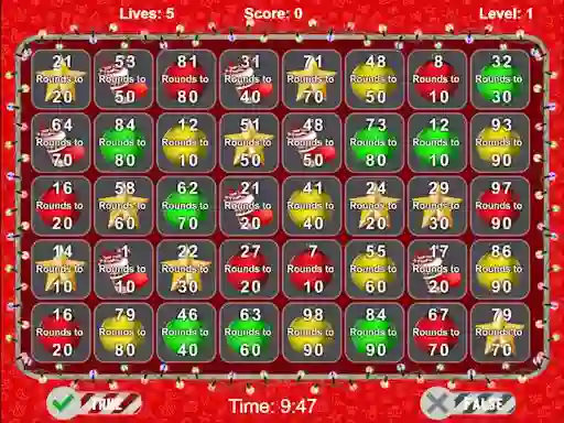 Mäng Christmas Number Crunch Rounding Internetis
