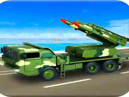 Mäng Us Army Missile Attack Army Truck Driving Games Internetis