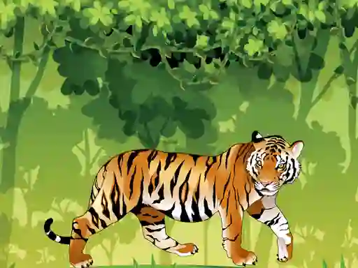 Mäng Angry Tiger Coloring Internetis