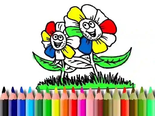 Mäng Back to School: Flowers Coloring Internetis