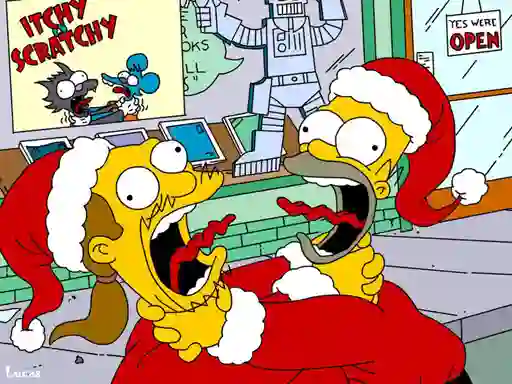 Mäng Simpsons Christmas Jigsaw Puzzle Internetis