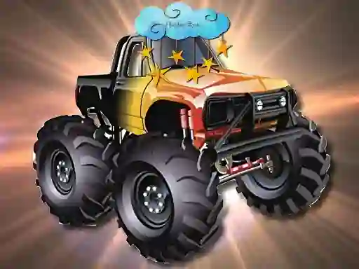 Mäng Cartoon Trucks Hidden Stars Internetis