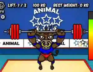 Mäng Animal Olympics Weight Lifting Internetis