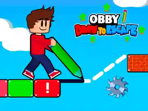 Mäng Obby Draw to Escape Internetis