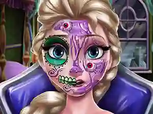 Mäng Elsa Scary Halloween Makeup Internetis