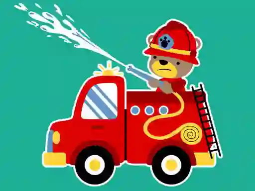 Mäng Animal Firetrucks Match 3 Internetis