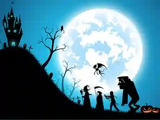 Mäng Happy Halloween Jigsaw Internetis