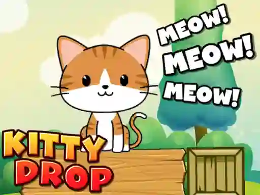 Mäng Kitty Drop save the Kat Internetis