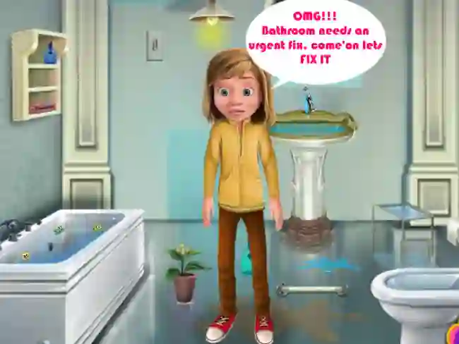 Mäng Riley Bathroom Cleaning Internetis