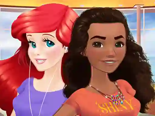 Mäng Ariel and Moana Princess on Vacation Internetis