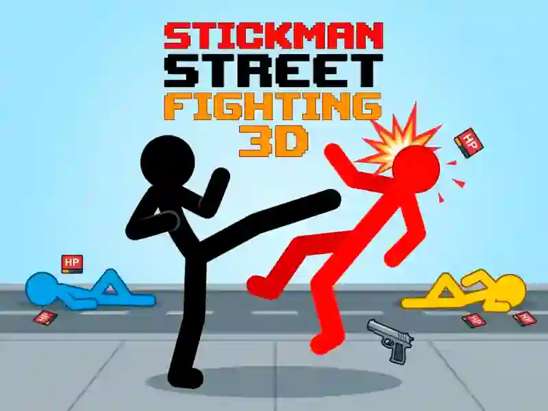 Mäng Stickman Street Fighting 3d Internetis