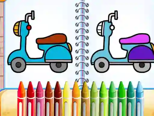 Mäng Cute Bike Coloring Book Internetis