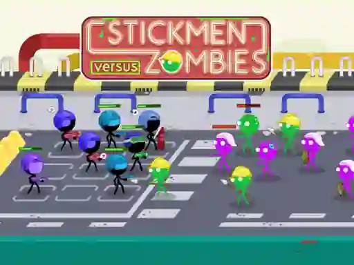 Mäng Stickmen Versus Zombies Internetis