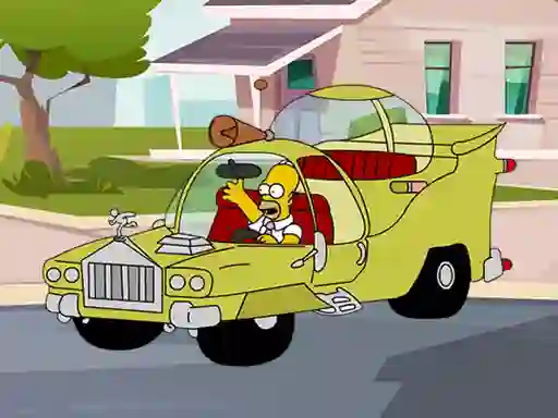 Mäng The Simpsons Car Jigsaw Internetis