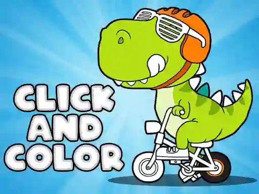 Mäng Click And Color Dinosaurs Internetis