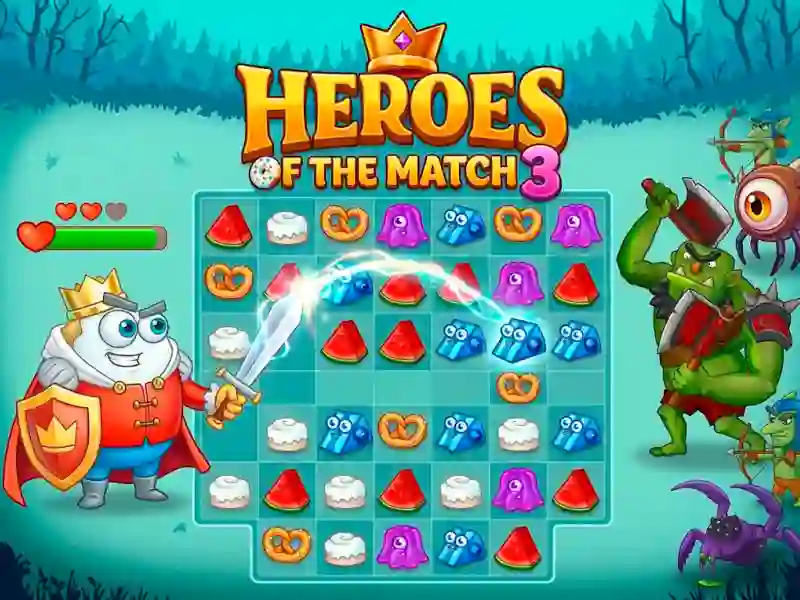 Mäng Heroes of the match 3 Internetis