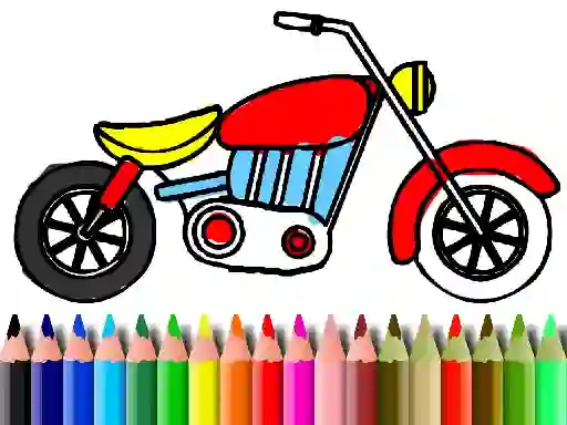 Mäng Back To School: Motorbike Coloring Internetis