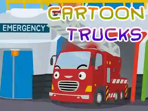 Mäng Cartoon Trucks Jigsaw Internetis