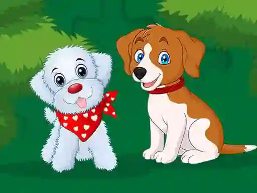Mäng Cute Puppies Jigsaw Internetis
