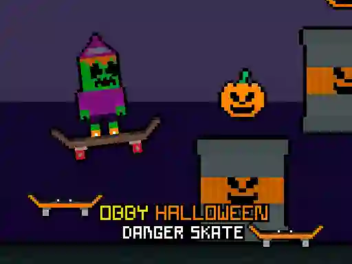 Mäng Obby Halloween Danger Skate Internetis