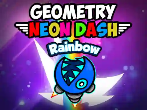 Mäng Geometry neon dash rainbow Internetis