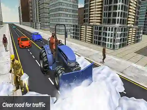 Mäng Grand Snow Clean Road Driving Simulator Internetis