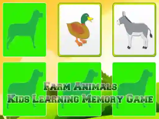 Mäng Farm Animals Kids Learning  Memory Internetis