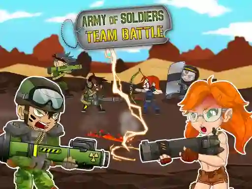 Mäng Army of soldiers: Team Battle Internetis
