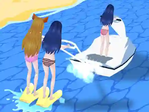 Mäng Girl Surfer 3D Internetis