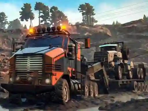 Mäng Trucks in Mud Jigsaw Internetis
