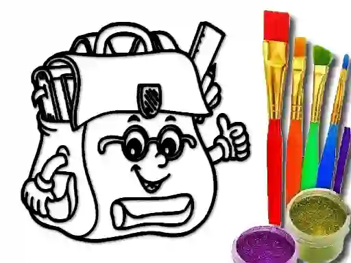 Mäng Back To School: School Bag Coloring Book Internetis