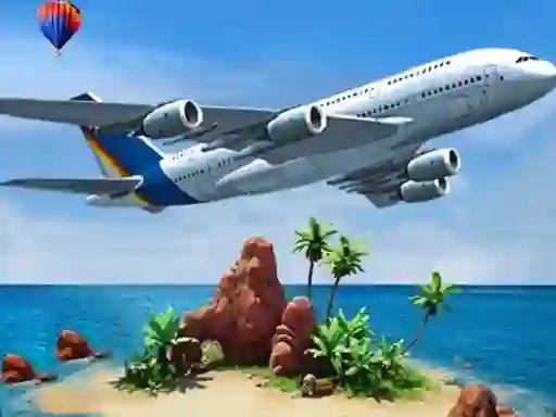 Mäng Air plane Simulator Island Travel Internetis