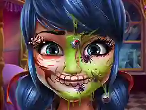 Mäng Dotted Girl Halloween Makeup Internetis