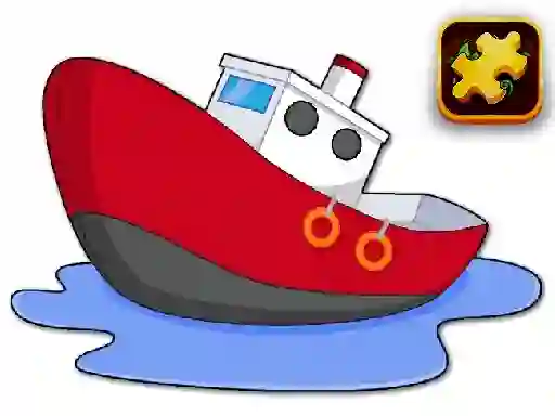 Mäng Cartoon Ship Puzzle Internetis