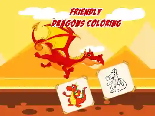Mäng Friendly Dragons Coloring Internetis